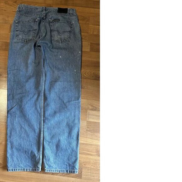 Vtg 2000s Harley Davidson Mens 34x32 Distressed Spell Out Straight Leg Jeans USA - Picture 2 of 9